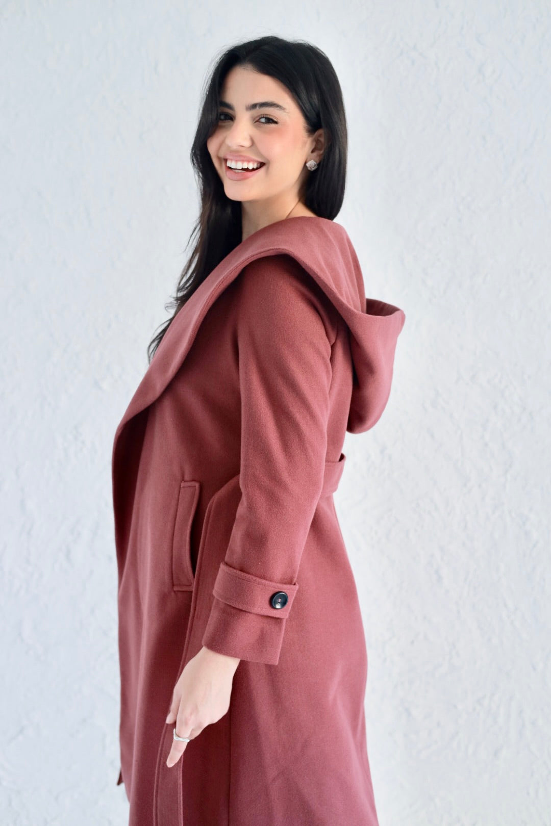 Vera coat in dark cashmere