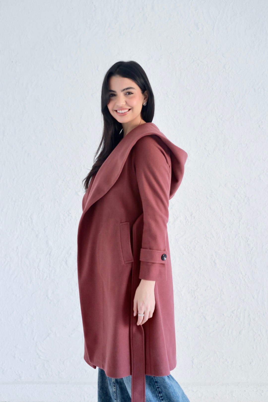 Vera coat in dark cashmere