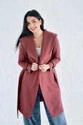 Vera coat in dark cashmere