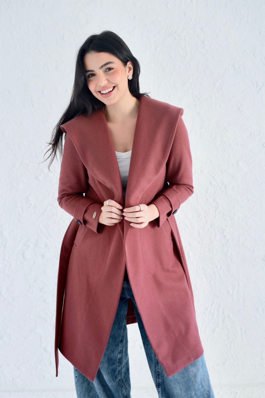Vera coat in dark cashmere