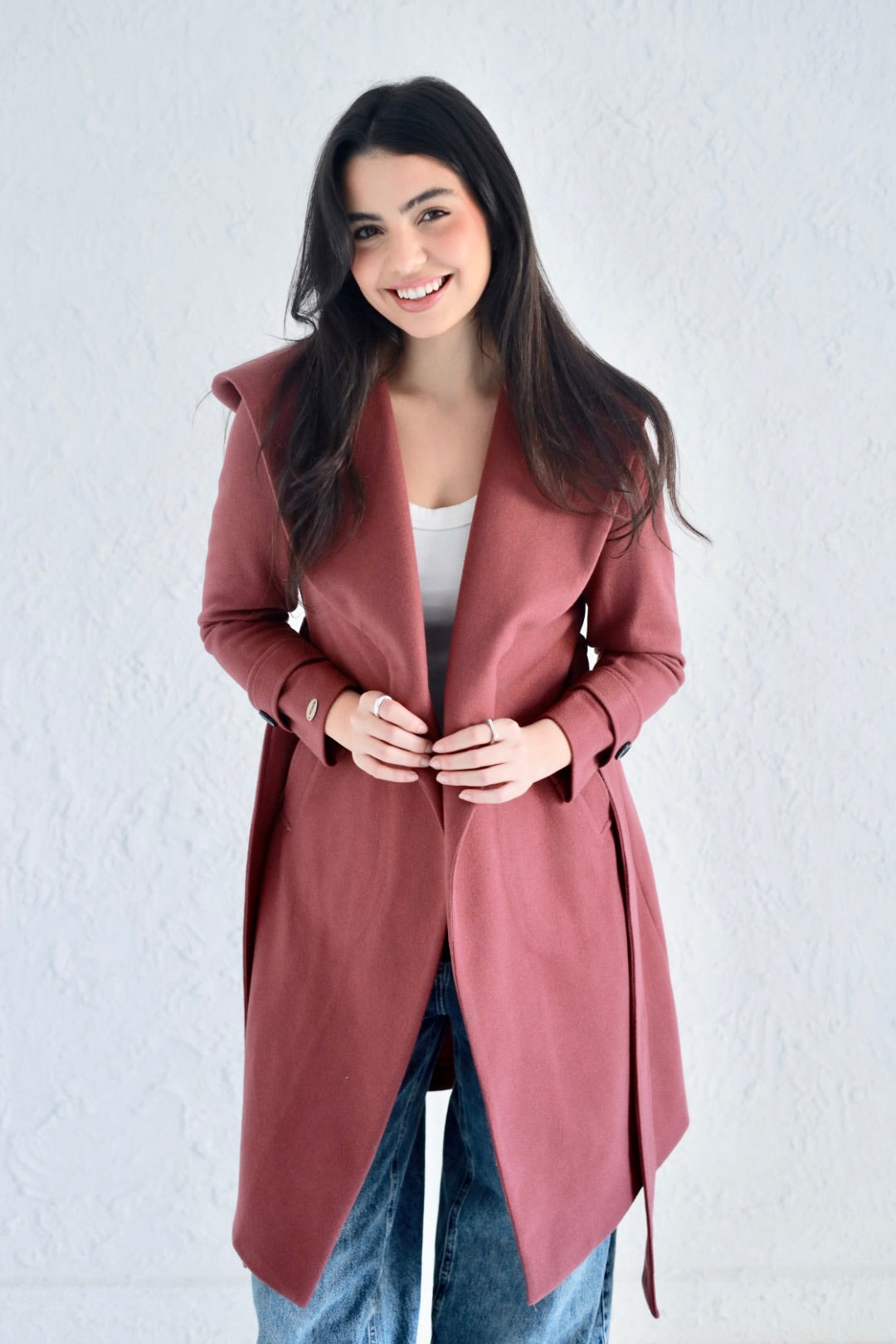 Vera coat in dark cashmere
