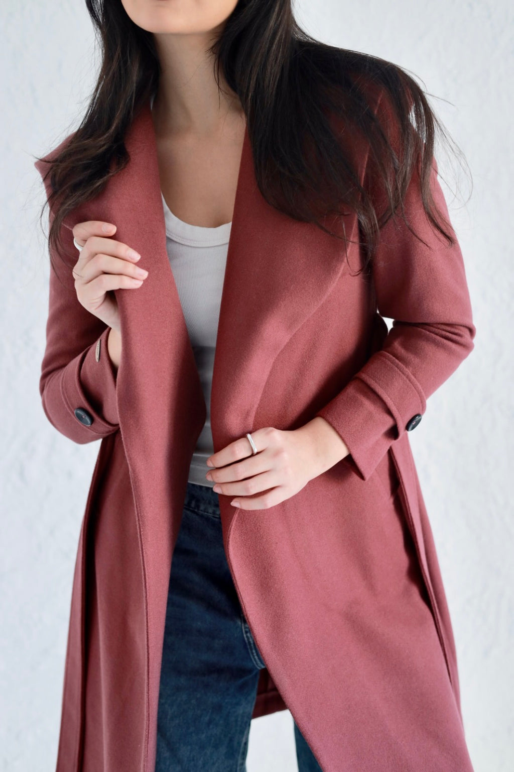 Vera coat in dark cashmere