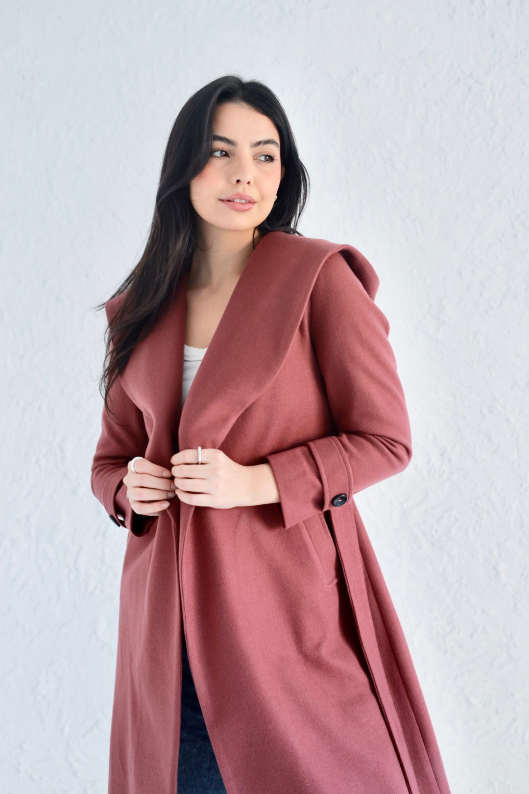 Vera coat in dark cashmere