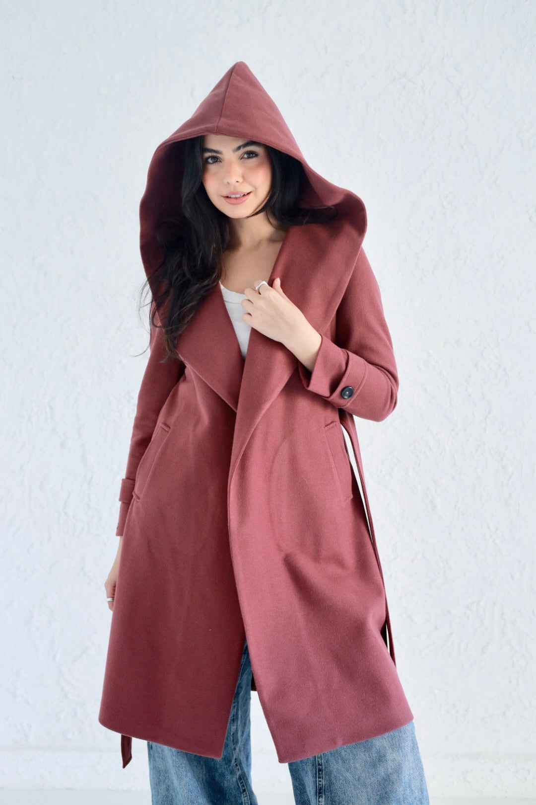 Vera coat in dark cashmere