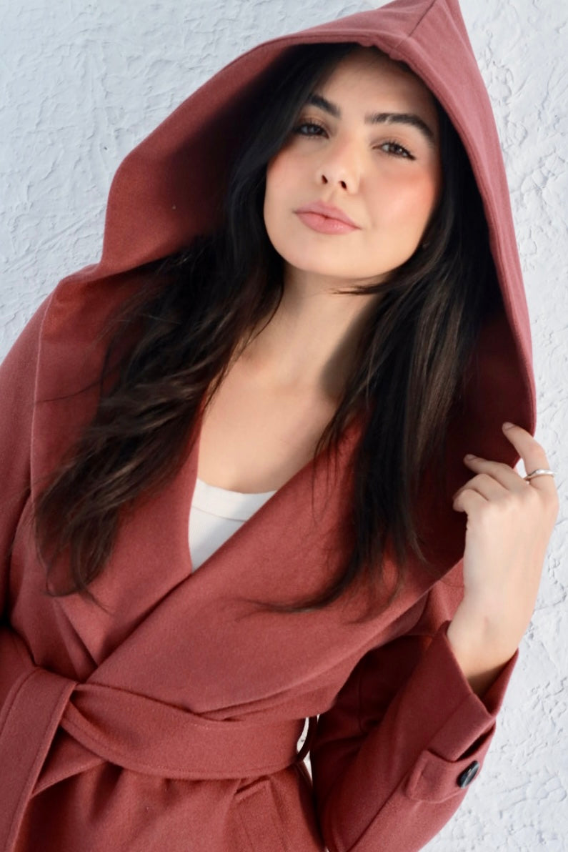Vera coat in dark cashmere