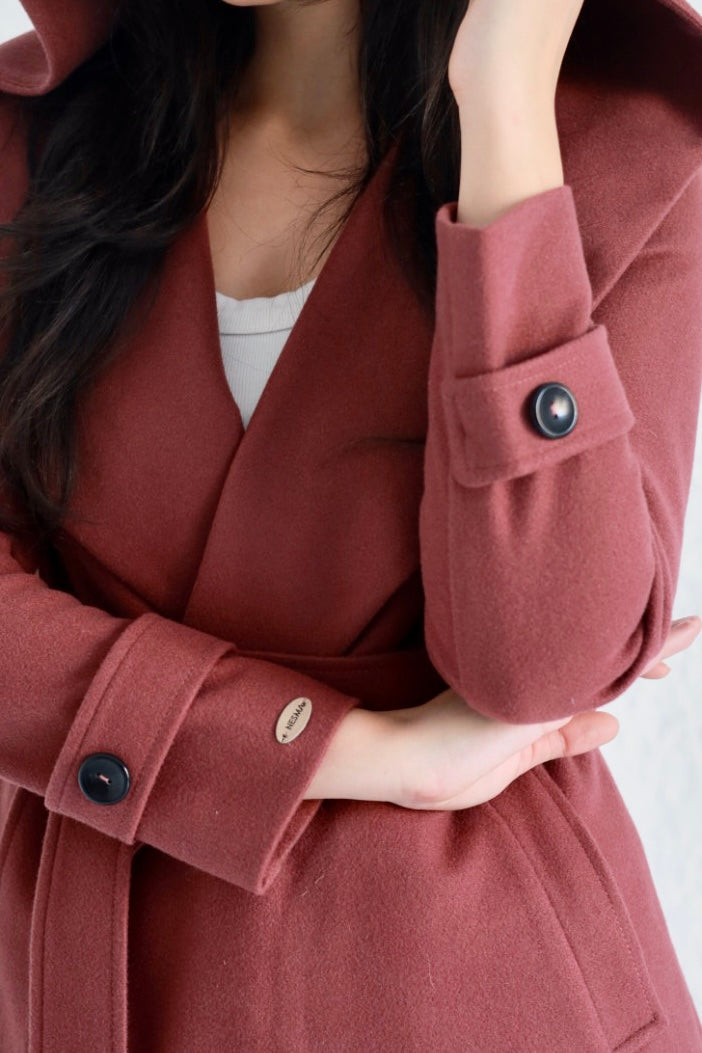 Vera coat in dark cashmere
