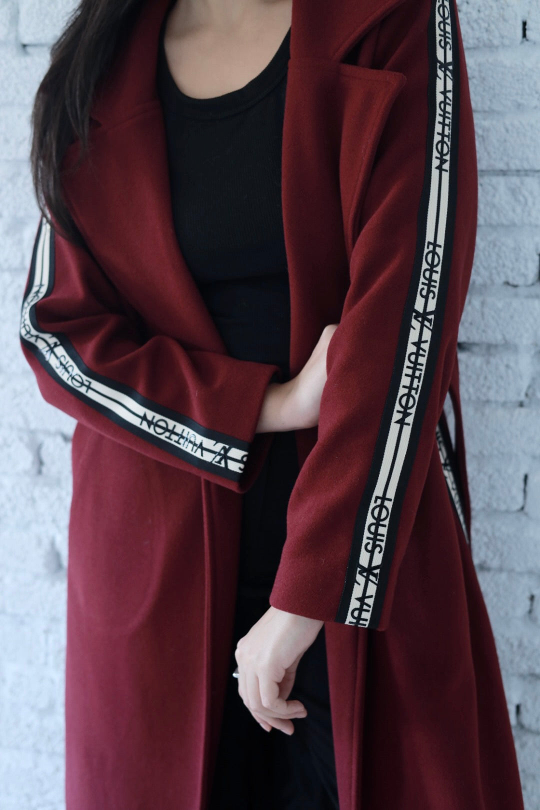 Elysian coat in burgundy
