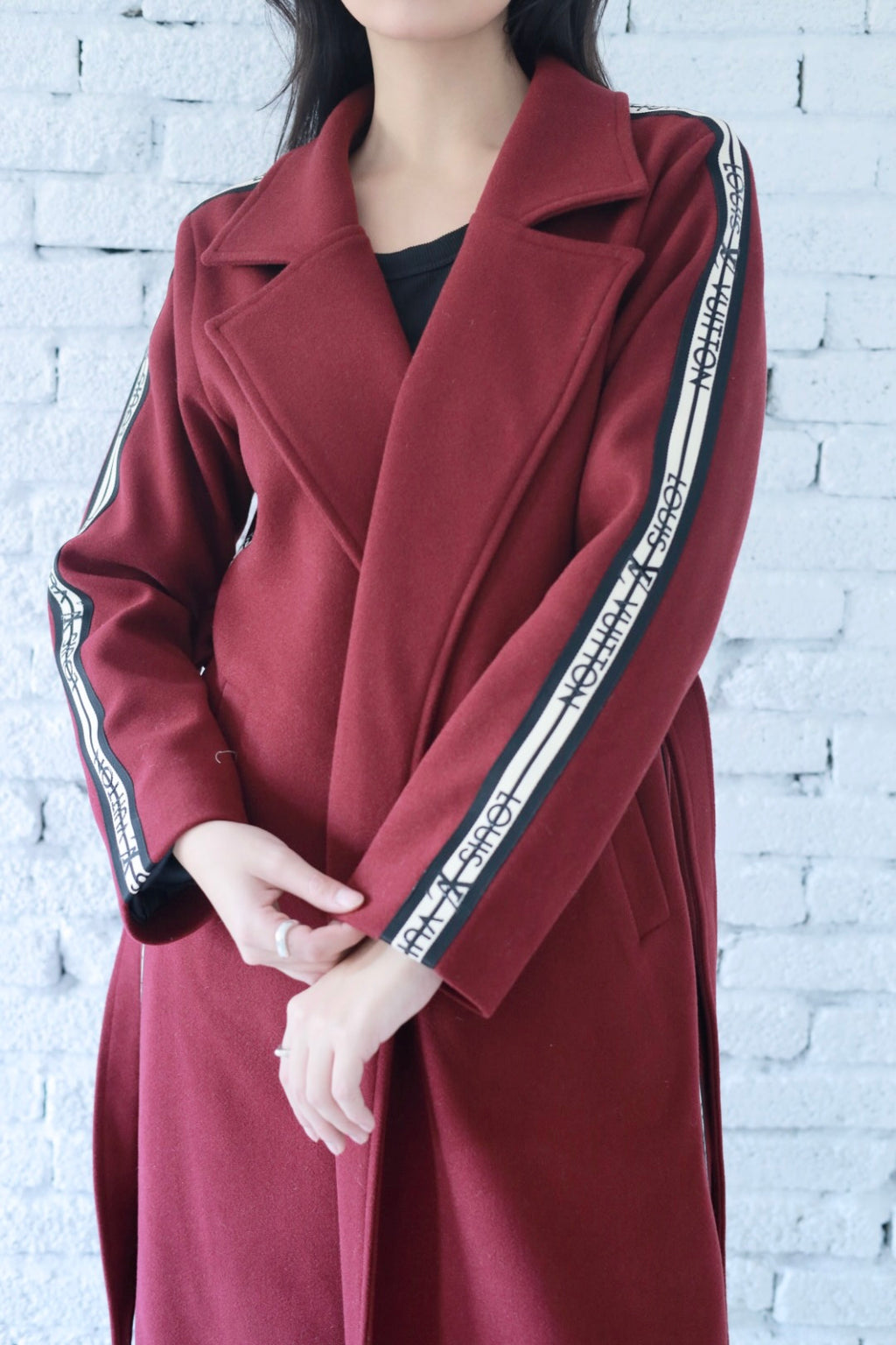 Elysian coat in burgundy