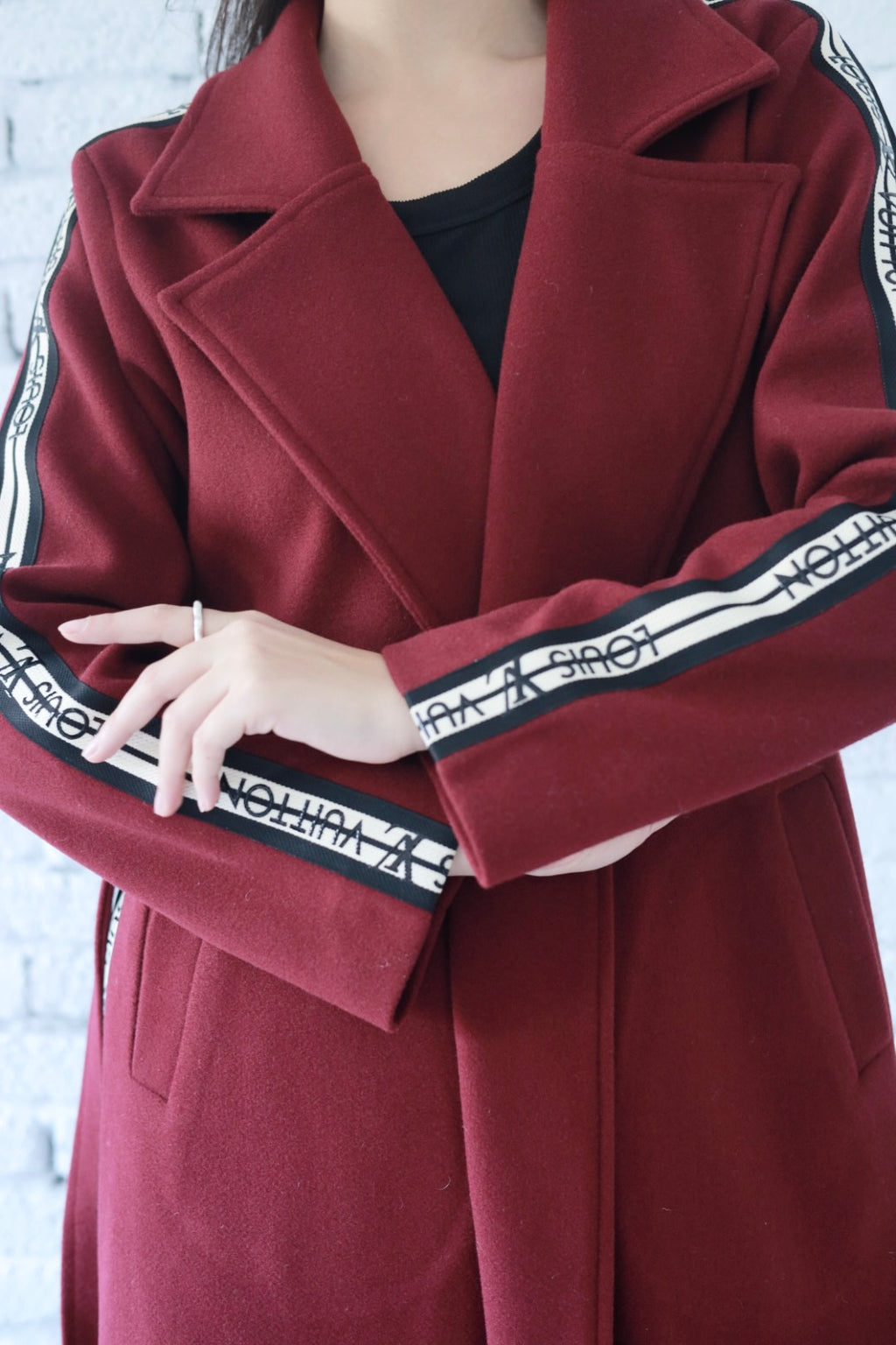 Elysian coat in burgundy