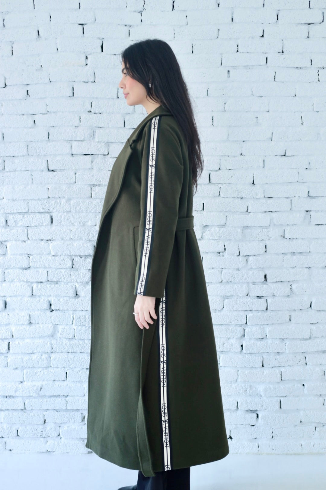 Elysian coat in dark green