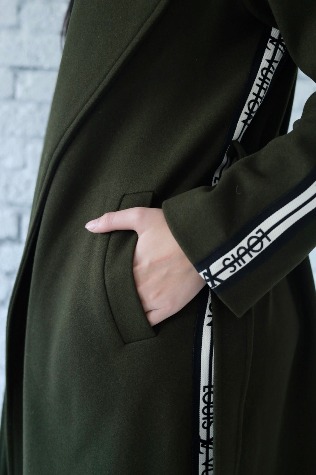 Elysian coat in dark green