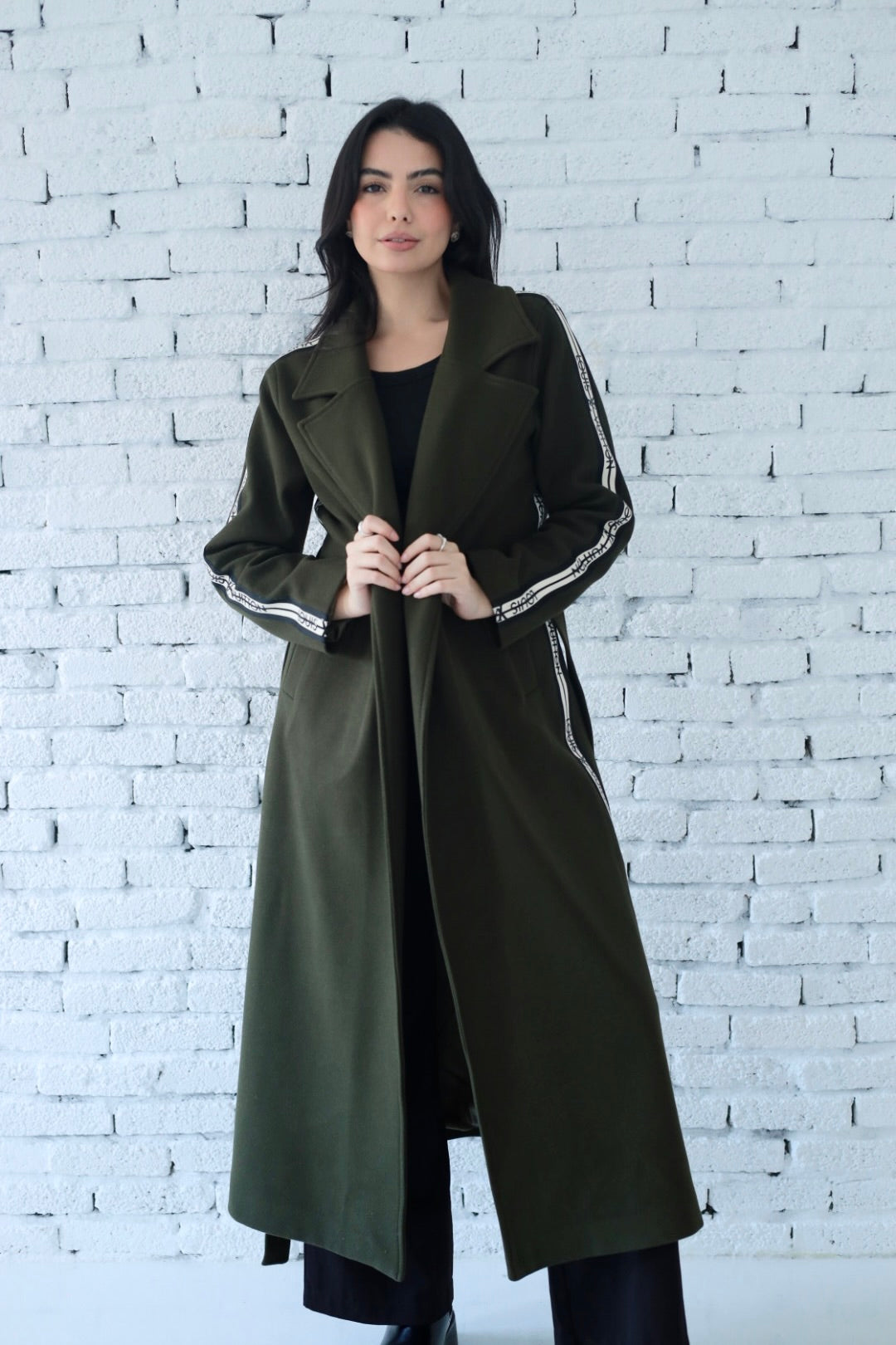 Elysian coat in dark green