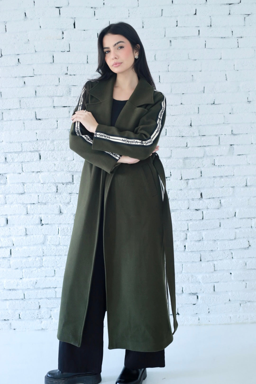 Elysian coat in dark green