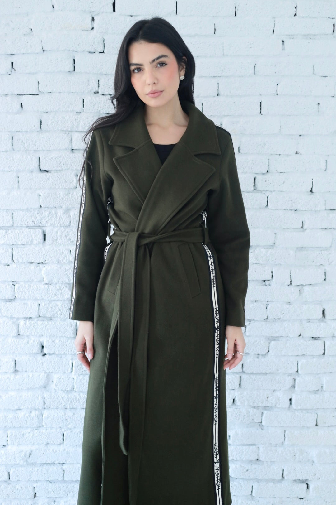 Elysian coat in dark green