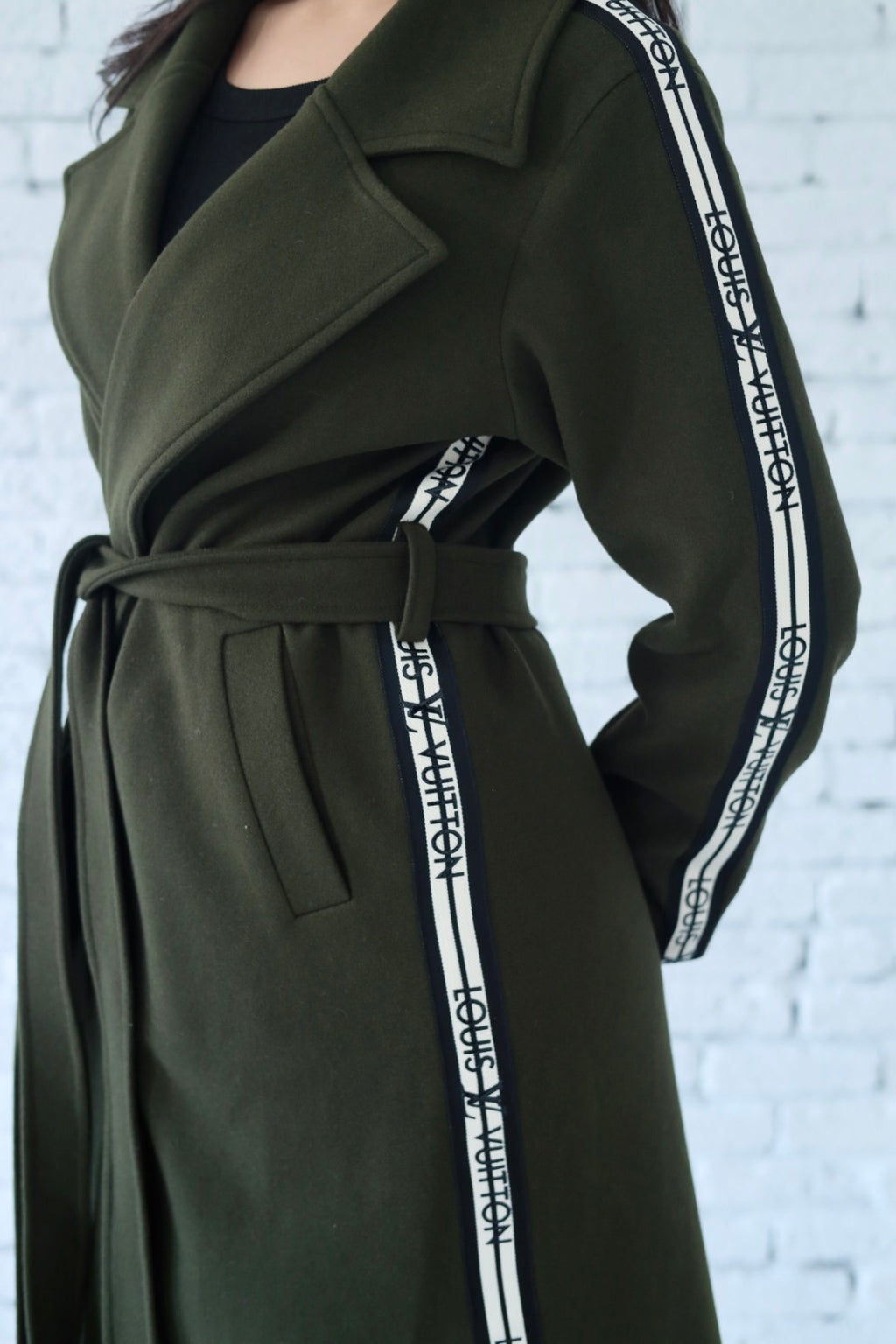 Elysian coat in dark green