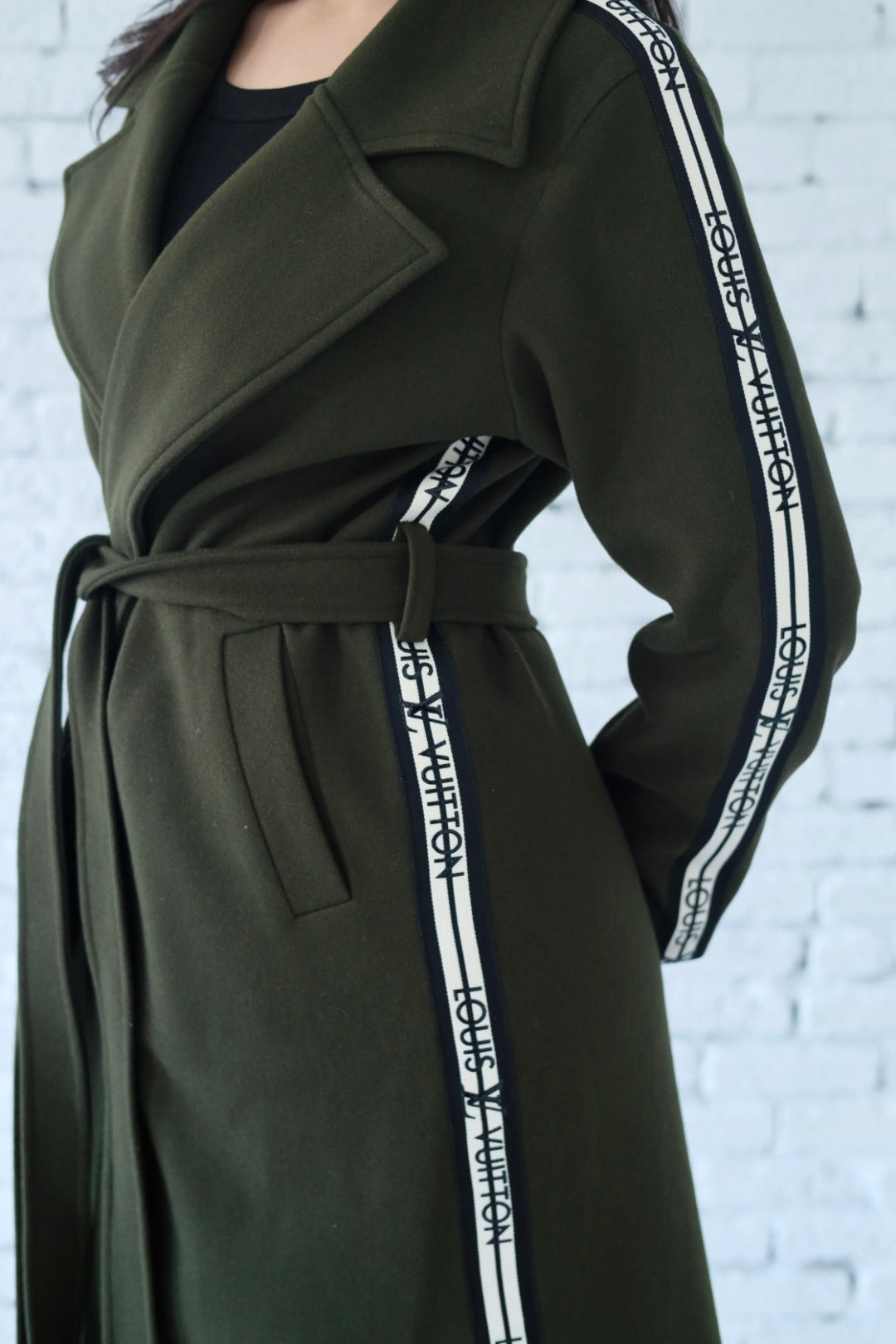 Elysian coat in dark green