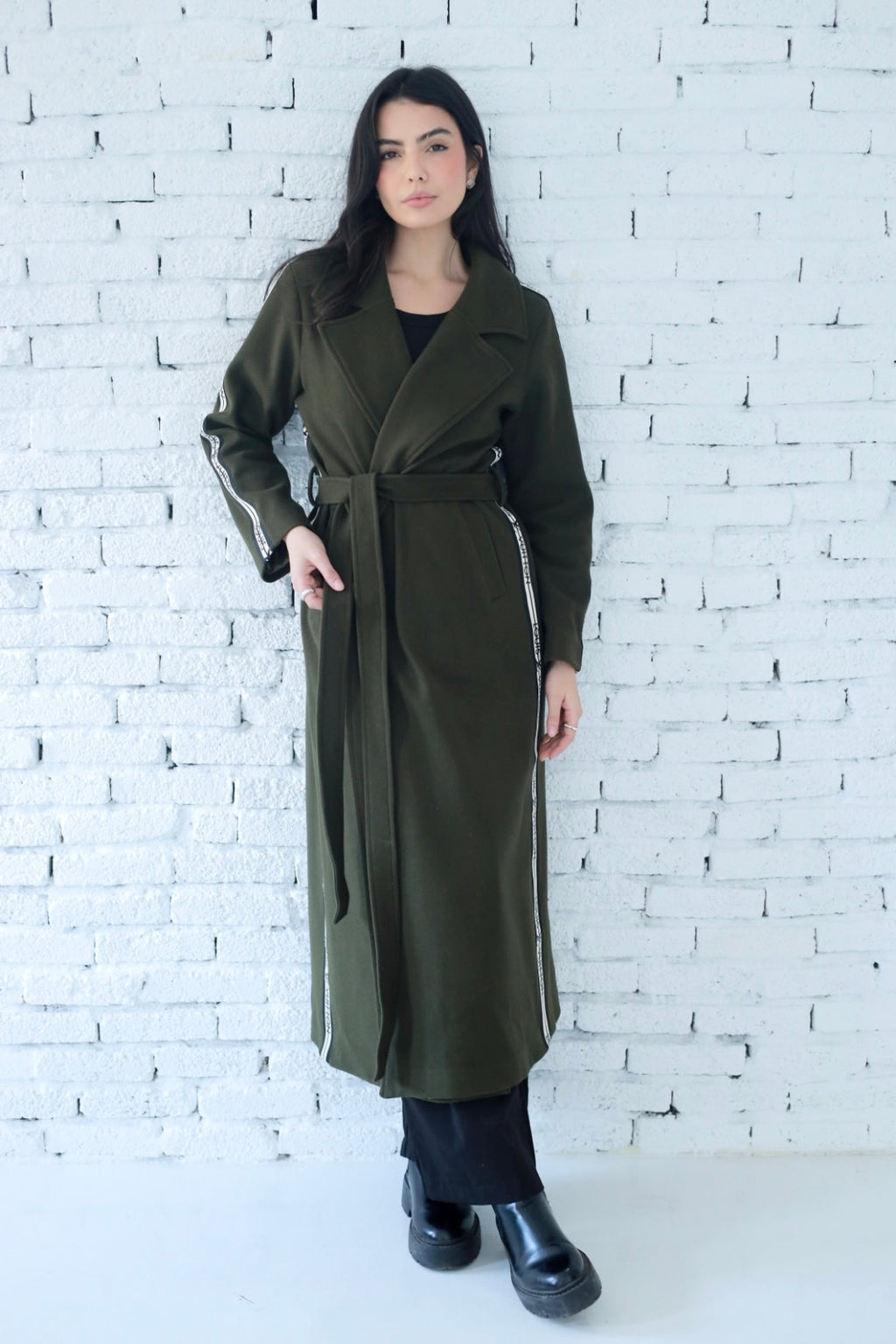 Elysian coat in dark green