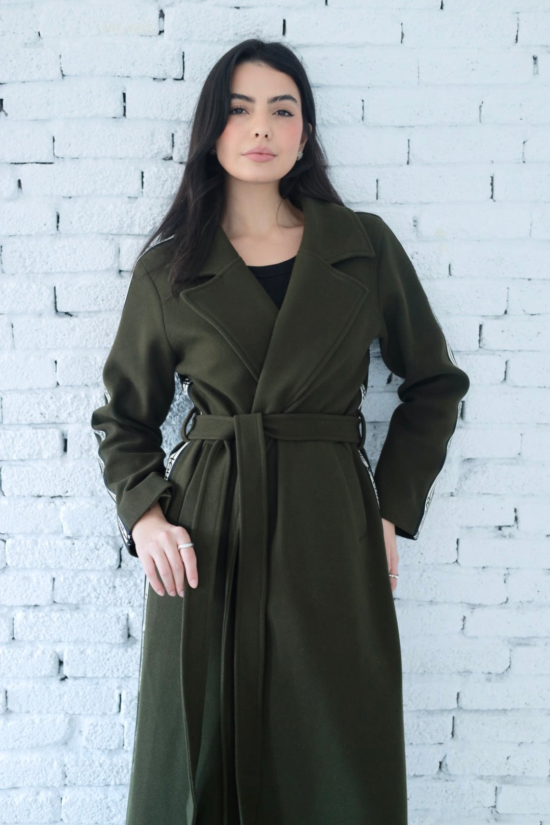 Elysian coat in dark green
