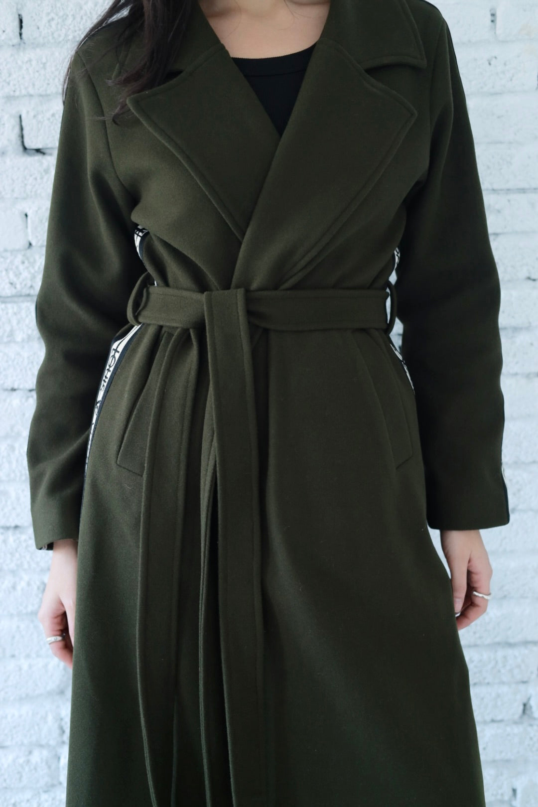 Elysian coat in dark green