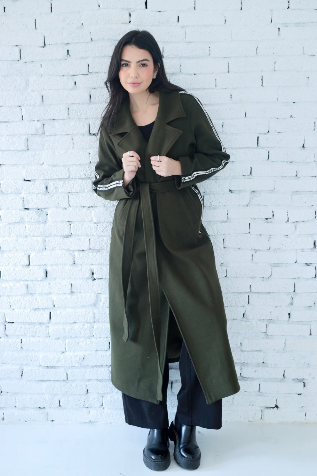 Elysian coat in dark green