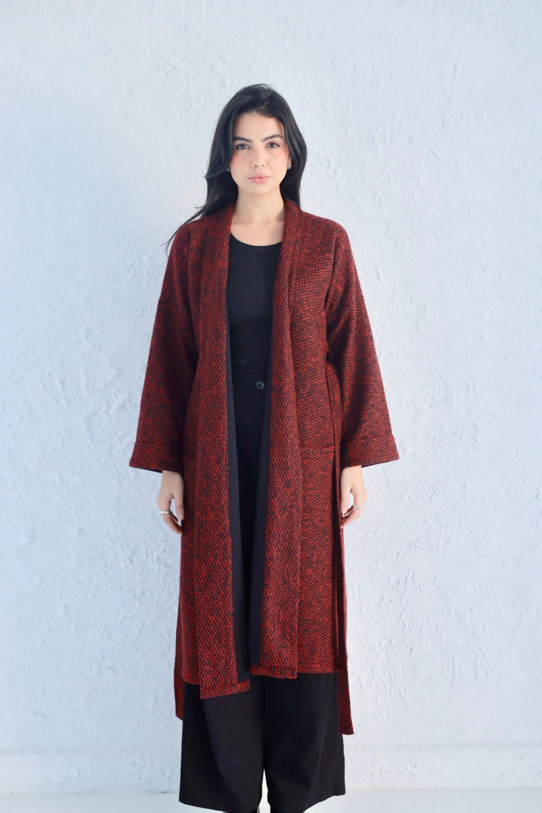 Rehana coat in burgundy