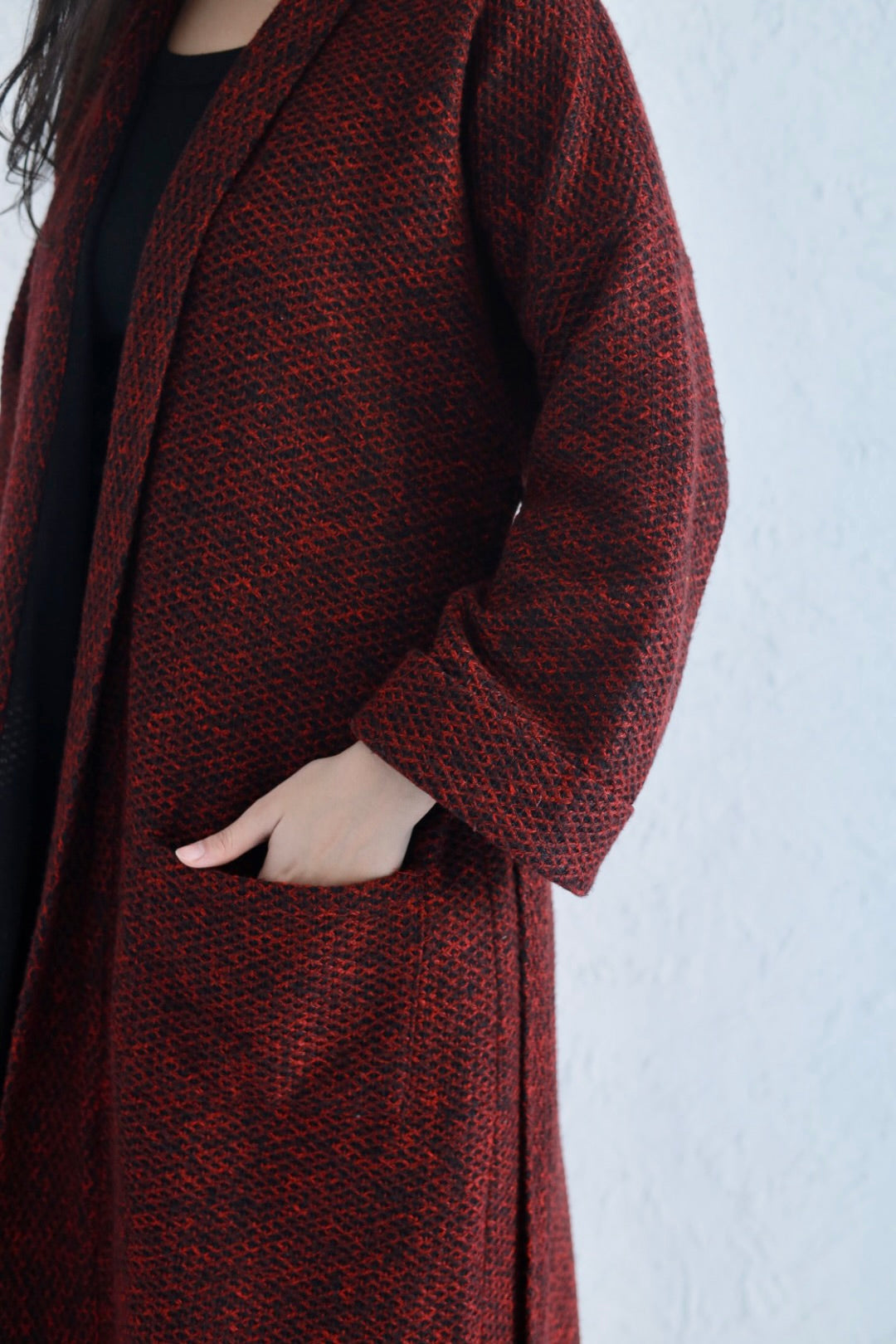 Rehana coat in burgundy