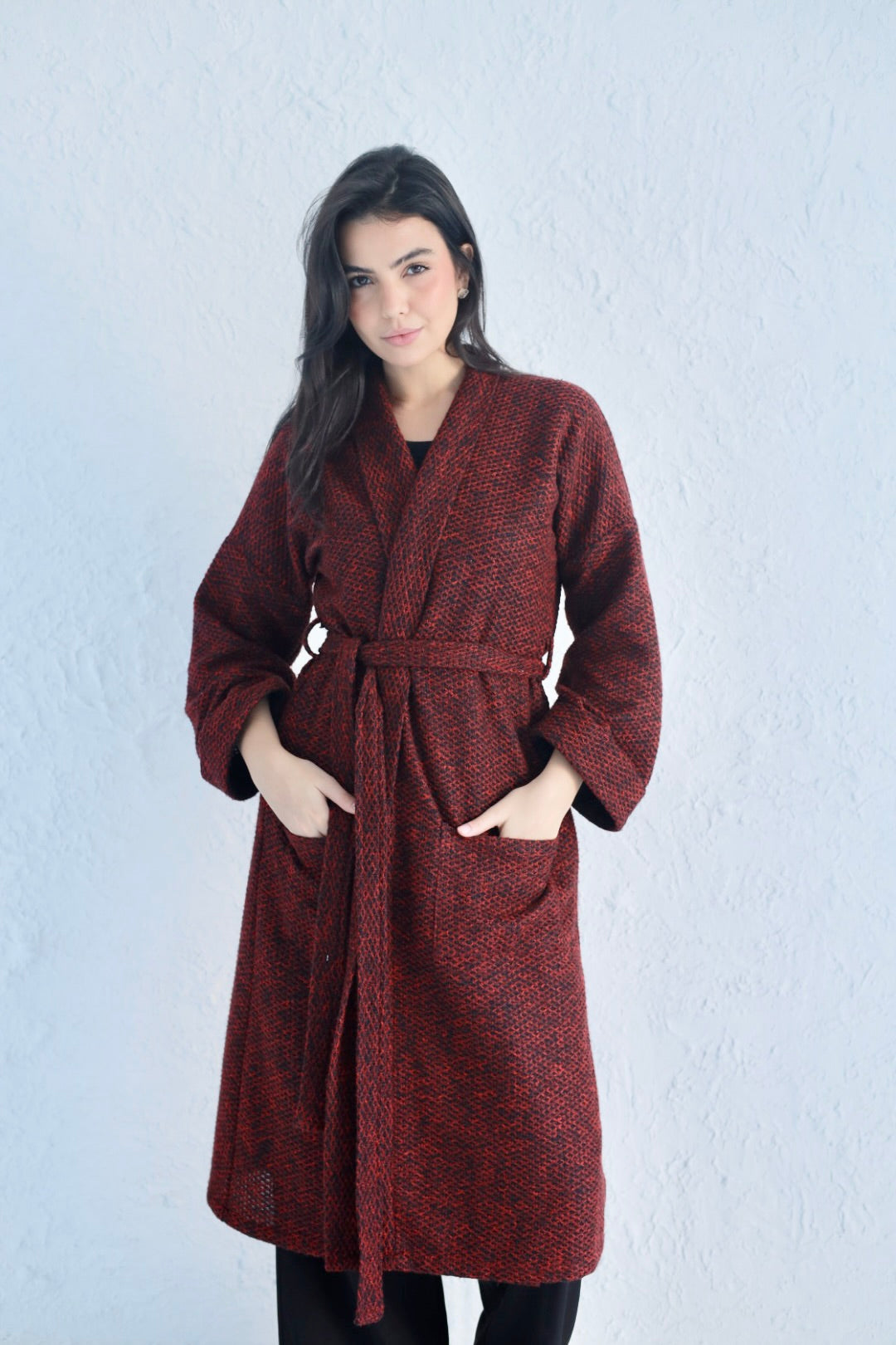 Rehana coat in burgundy