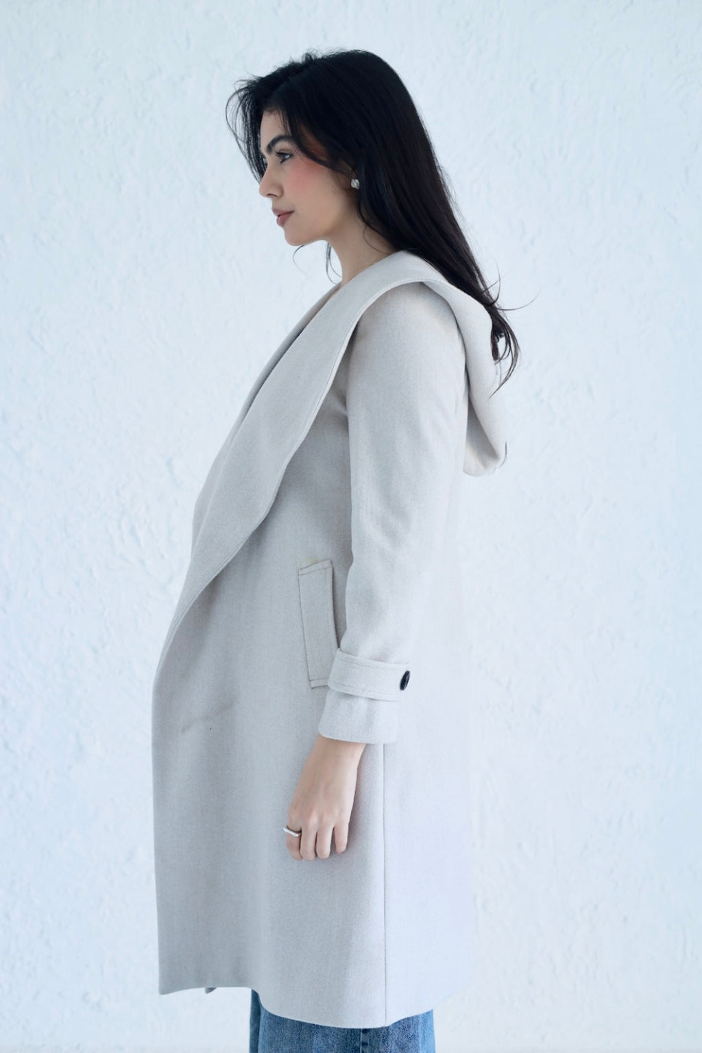Vera coat in light beige