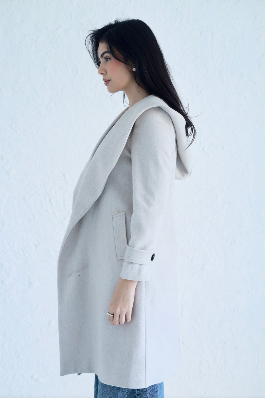 Vera coat in light beige