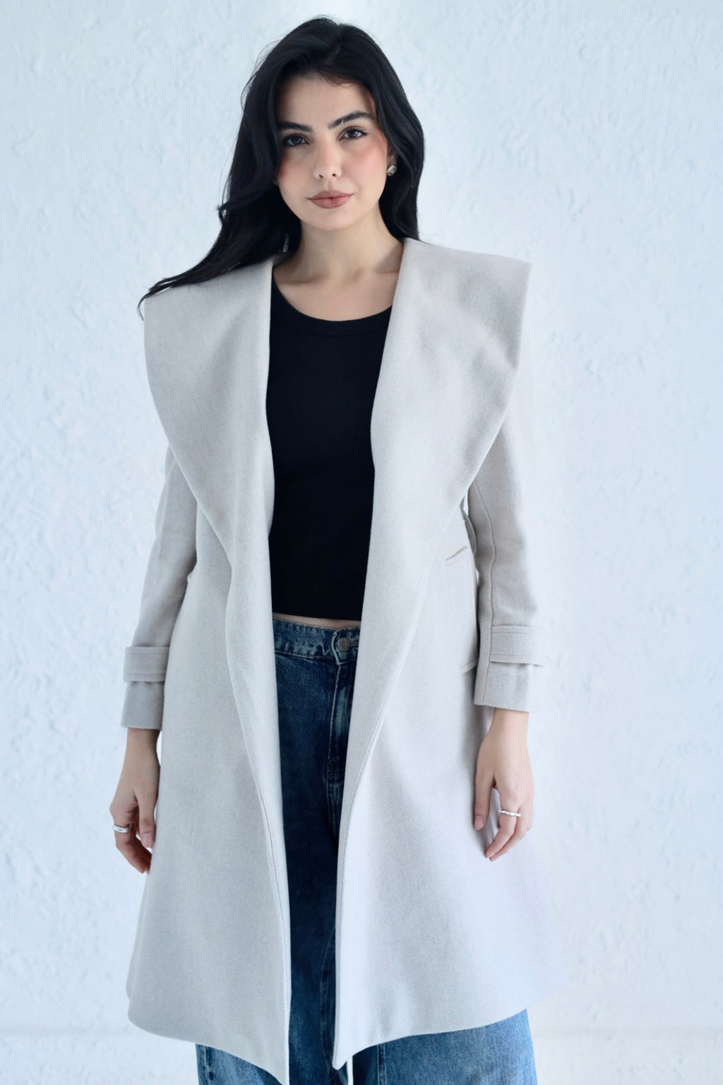 Vera coat in light beige