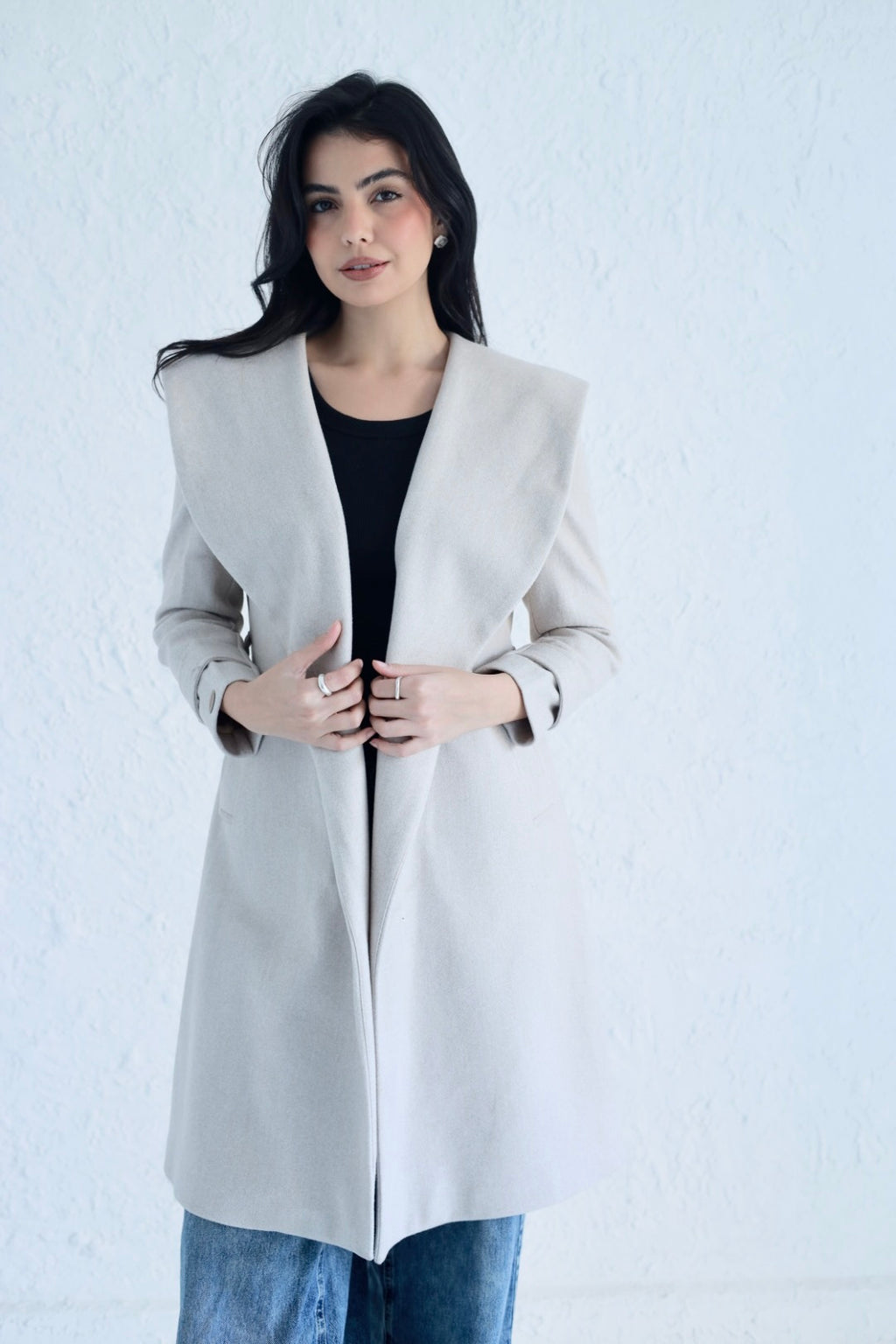 Vera coat in light beige