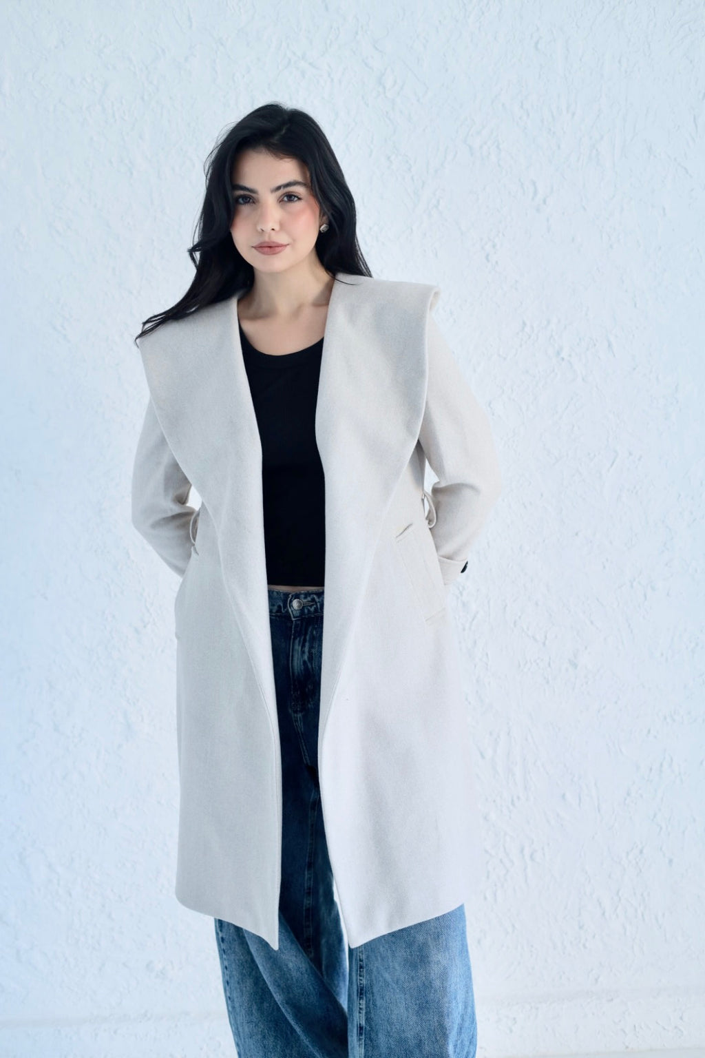 Vera coat in light beige