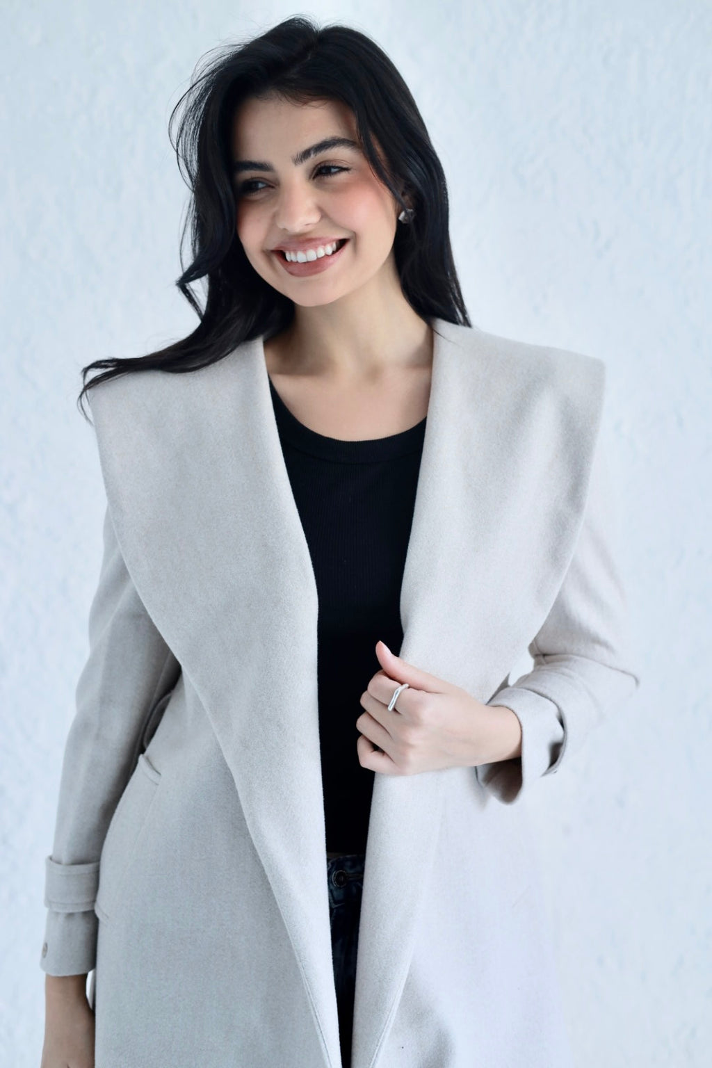 Vera coat in light beige