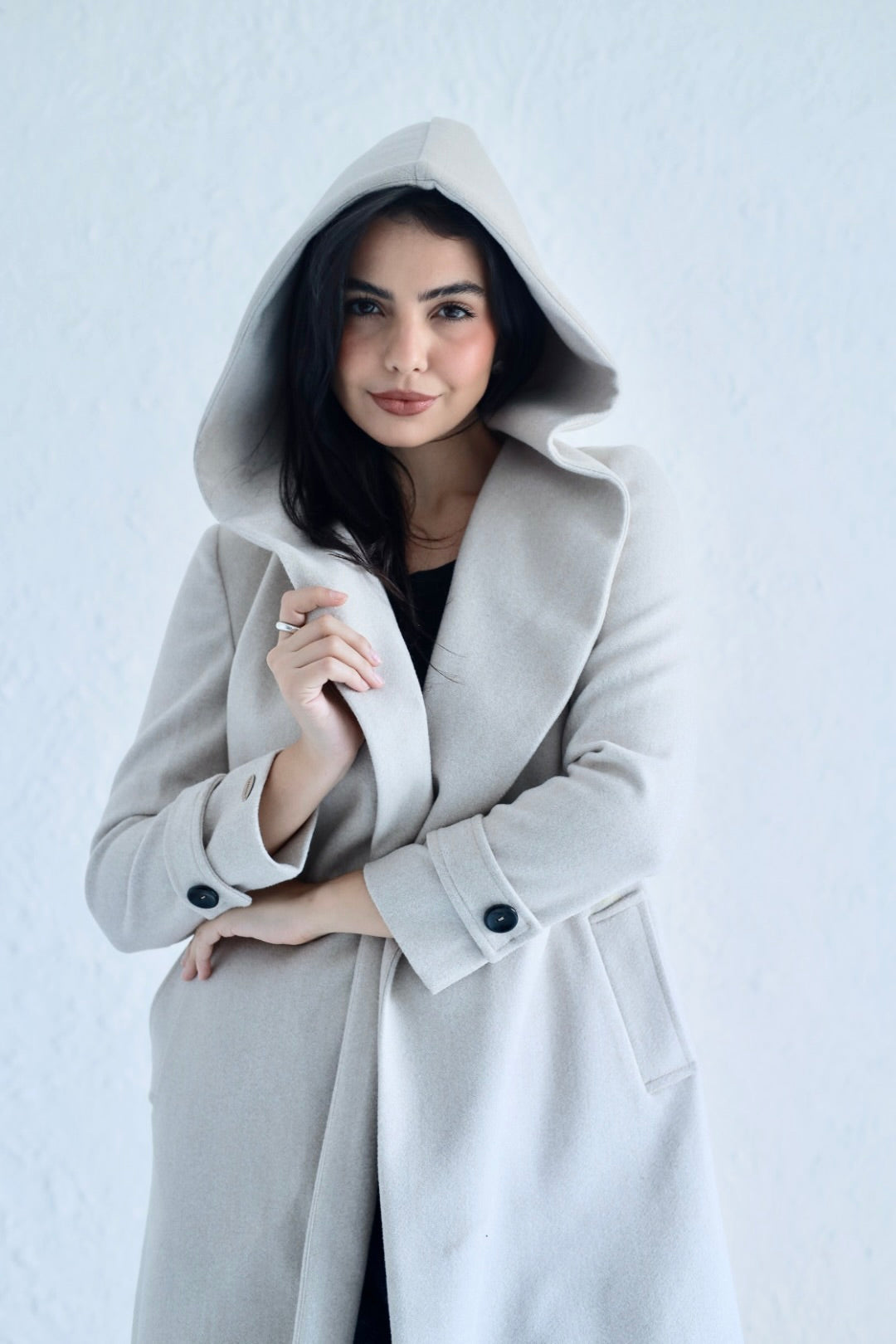 Vera coat in light beige