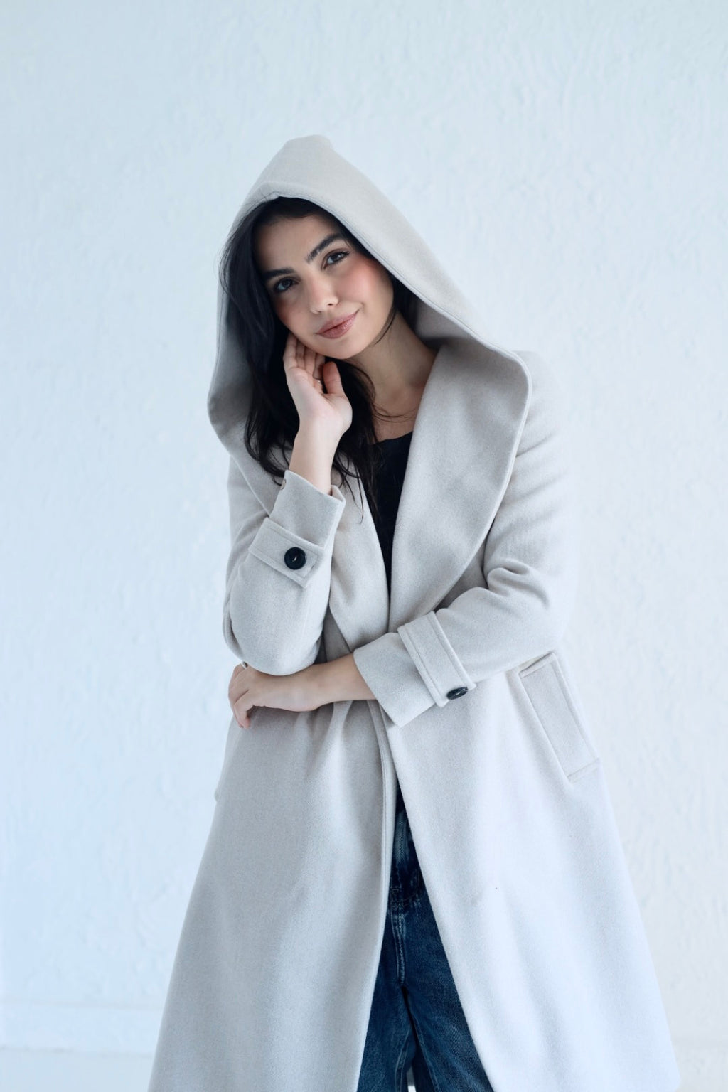 Vera coat in light beige