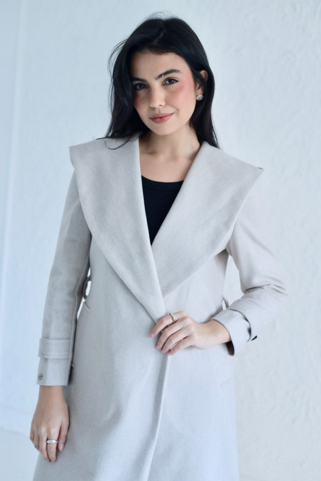 Vera coat in light beige
