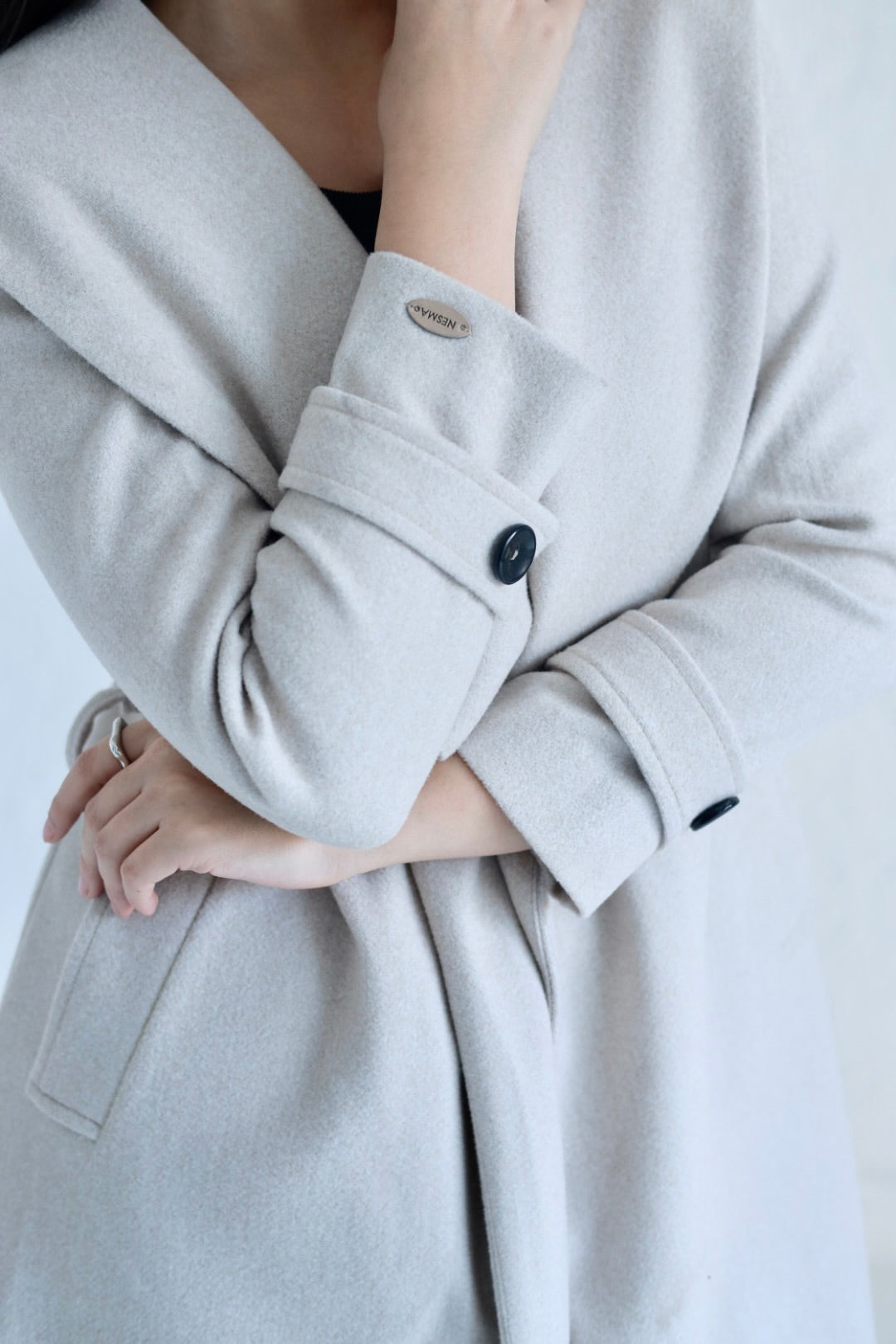 Vera coat in light beige