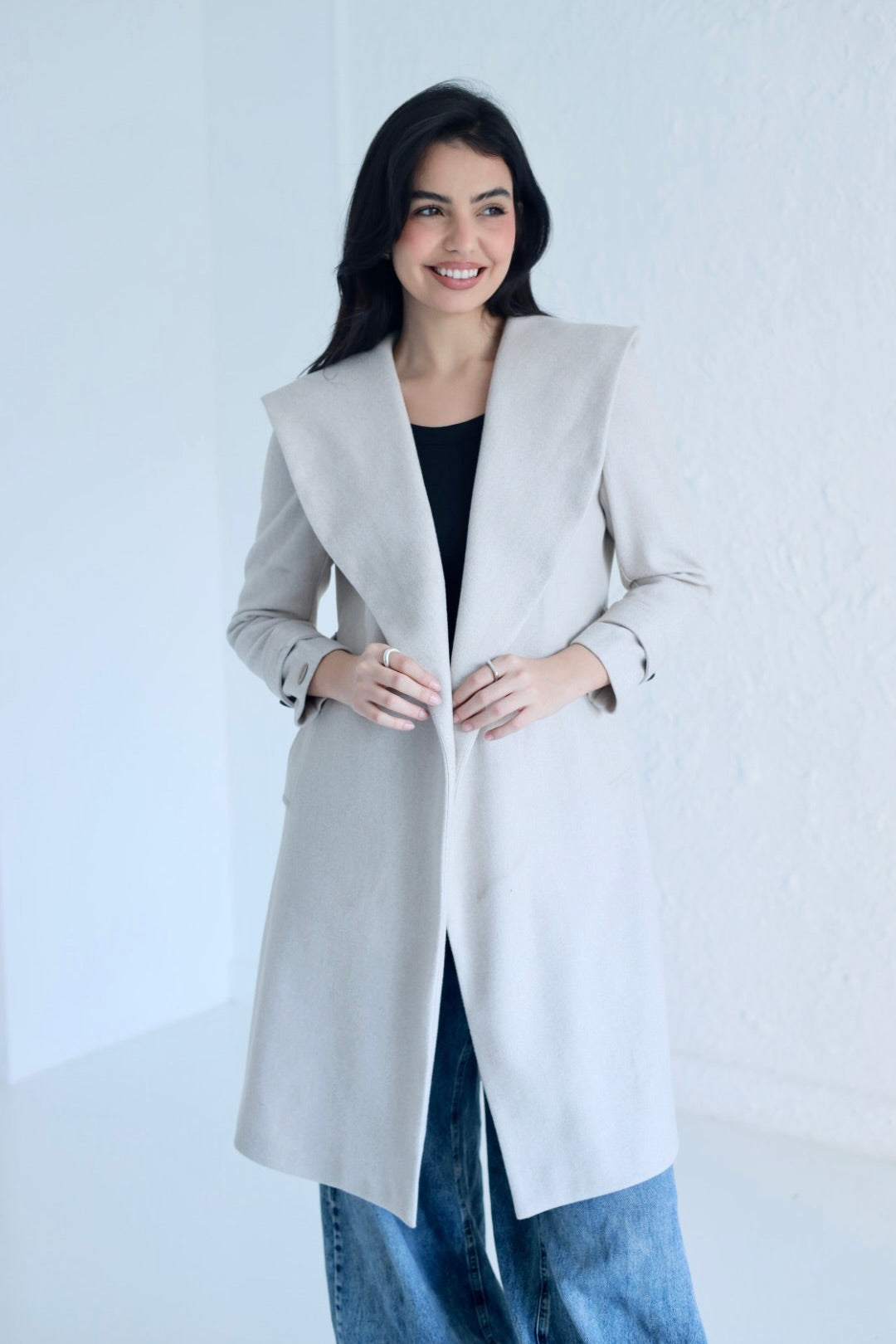 Vera coat in light beige