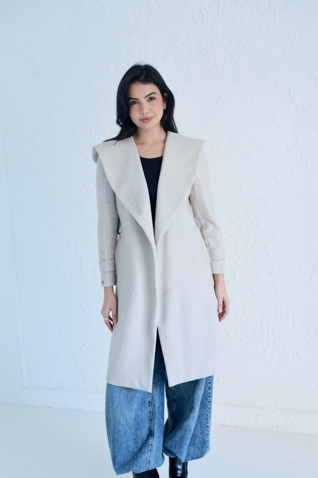 Vera coat in light beige