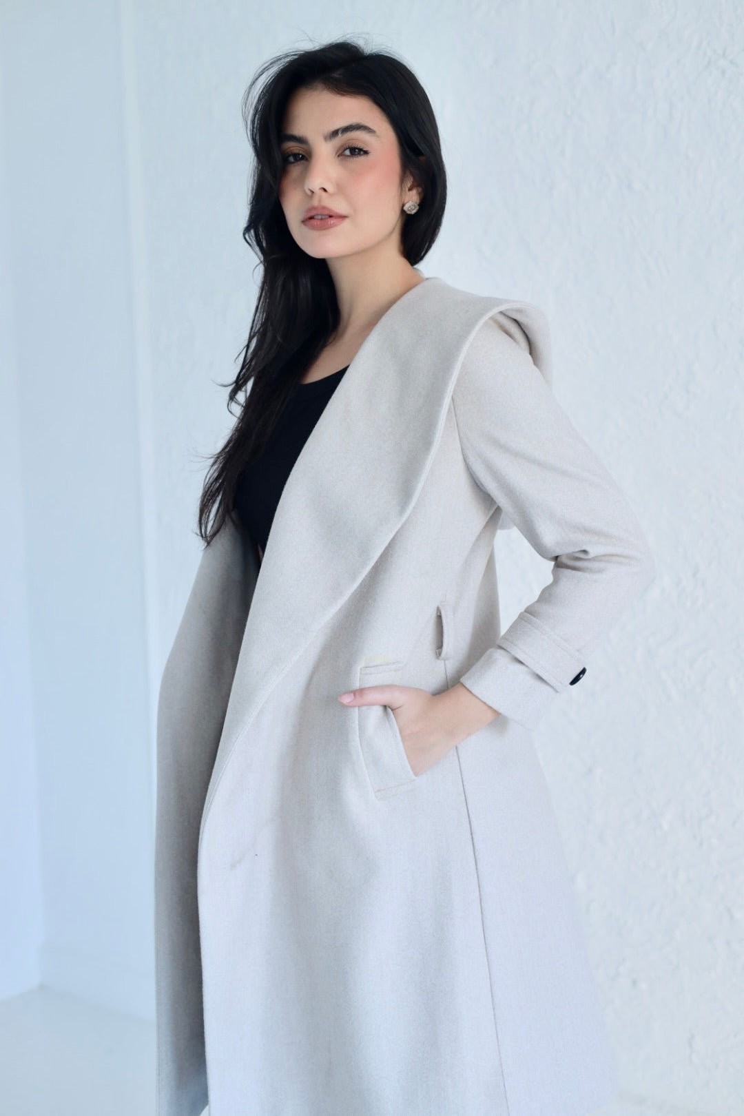 Vera coat in light beige