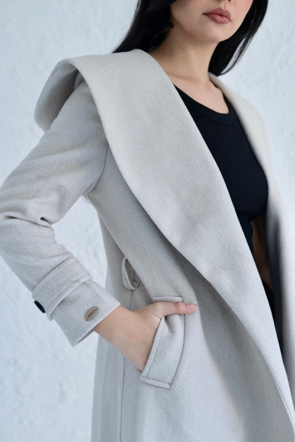 Vera coat in light beige