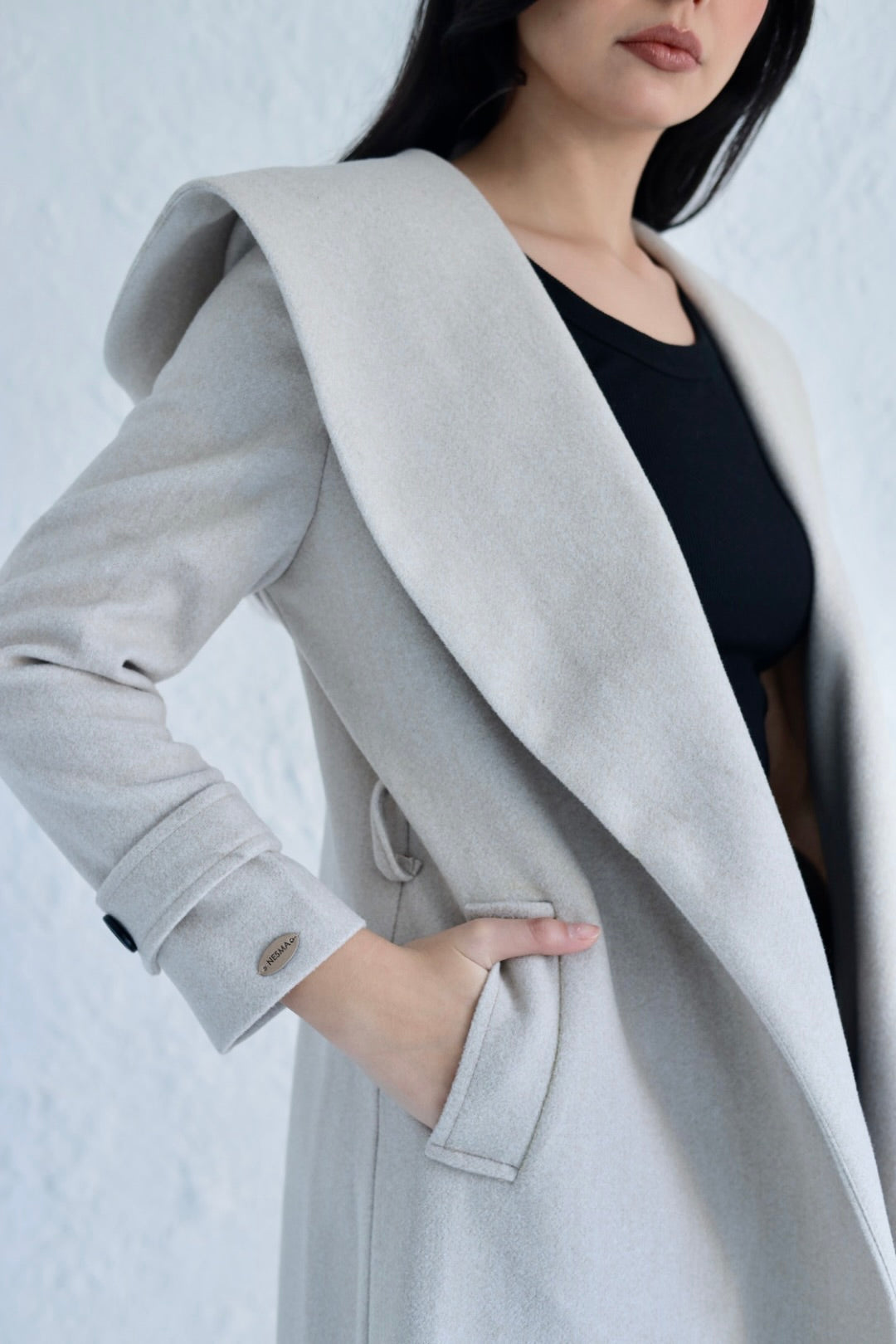 Vera coat in light beige