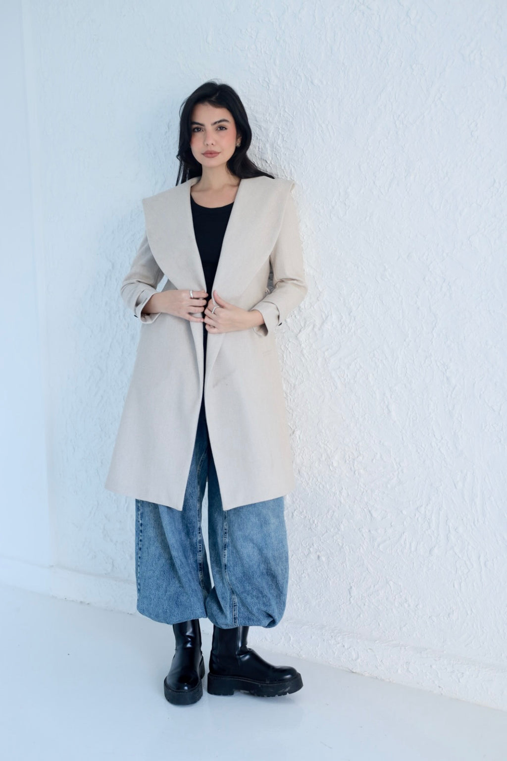 Vera coat in light beige