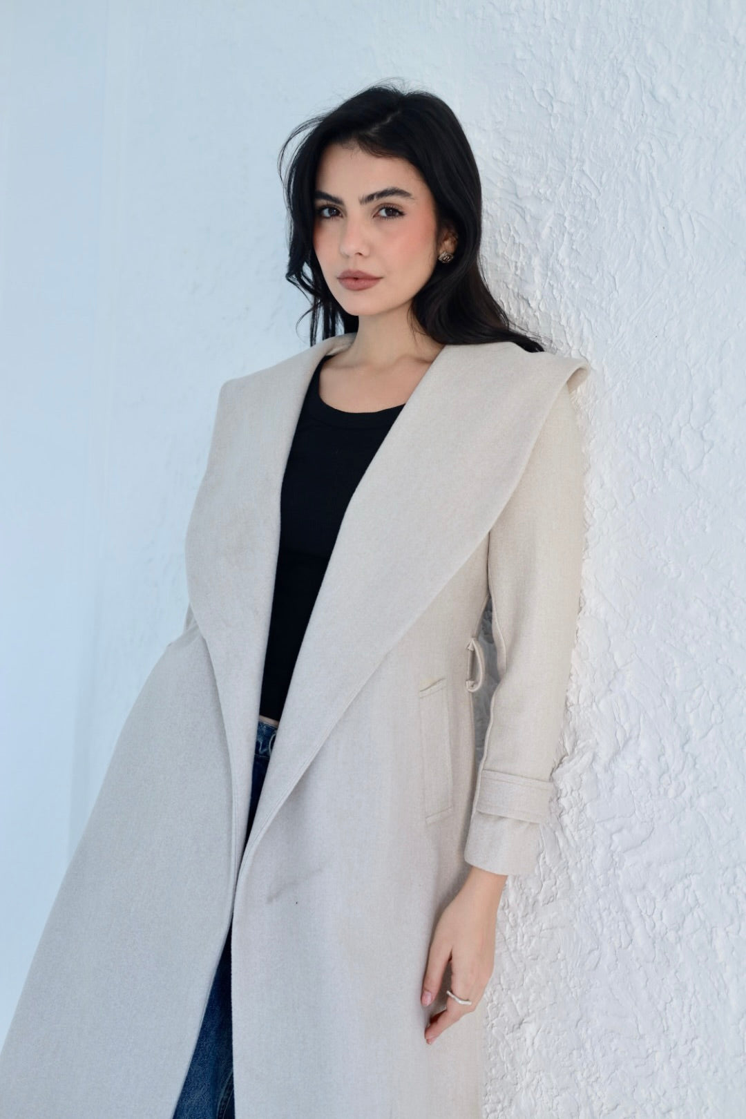 Vera coat in light beige