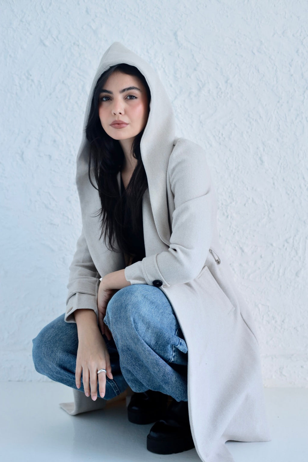 Vera coat in light beige