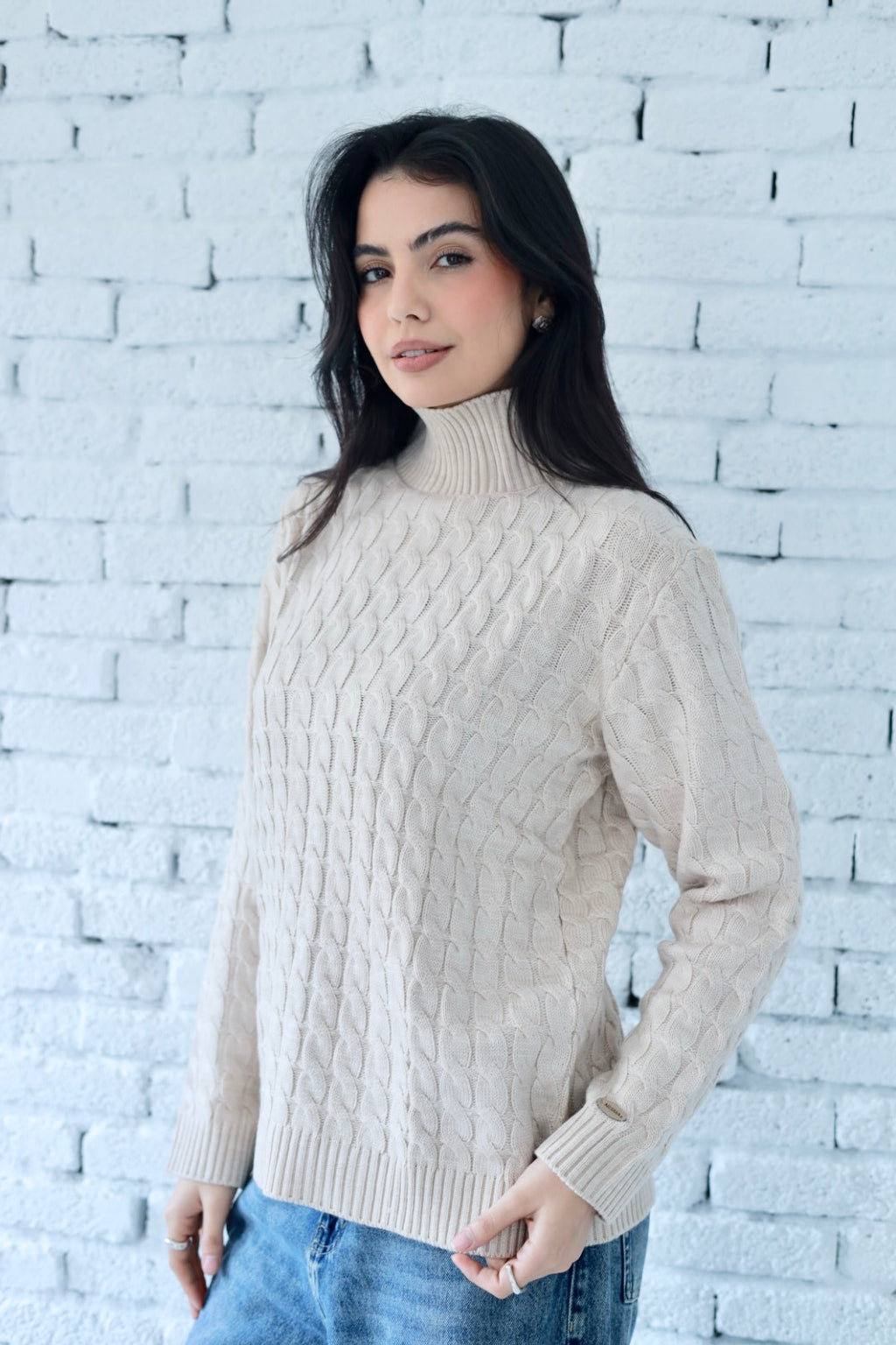 Bullover in beige
