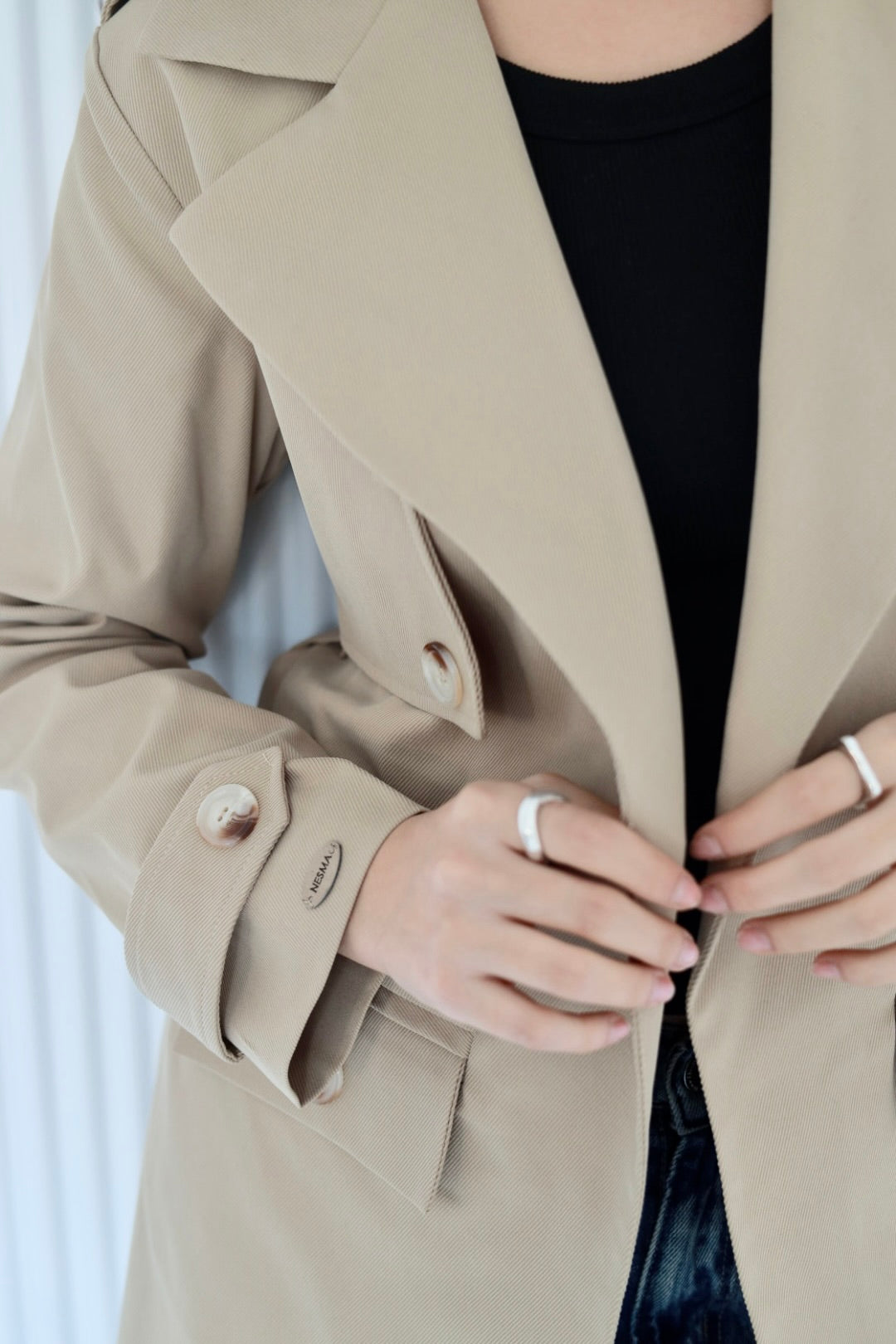 Trench coat in beige