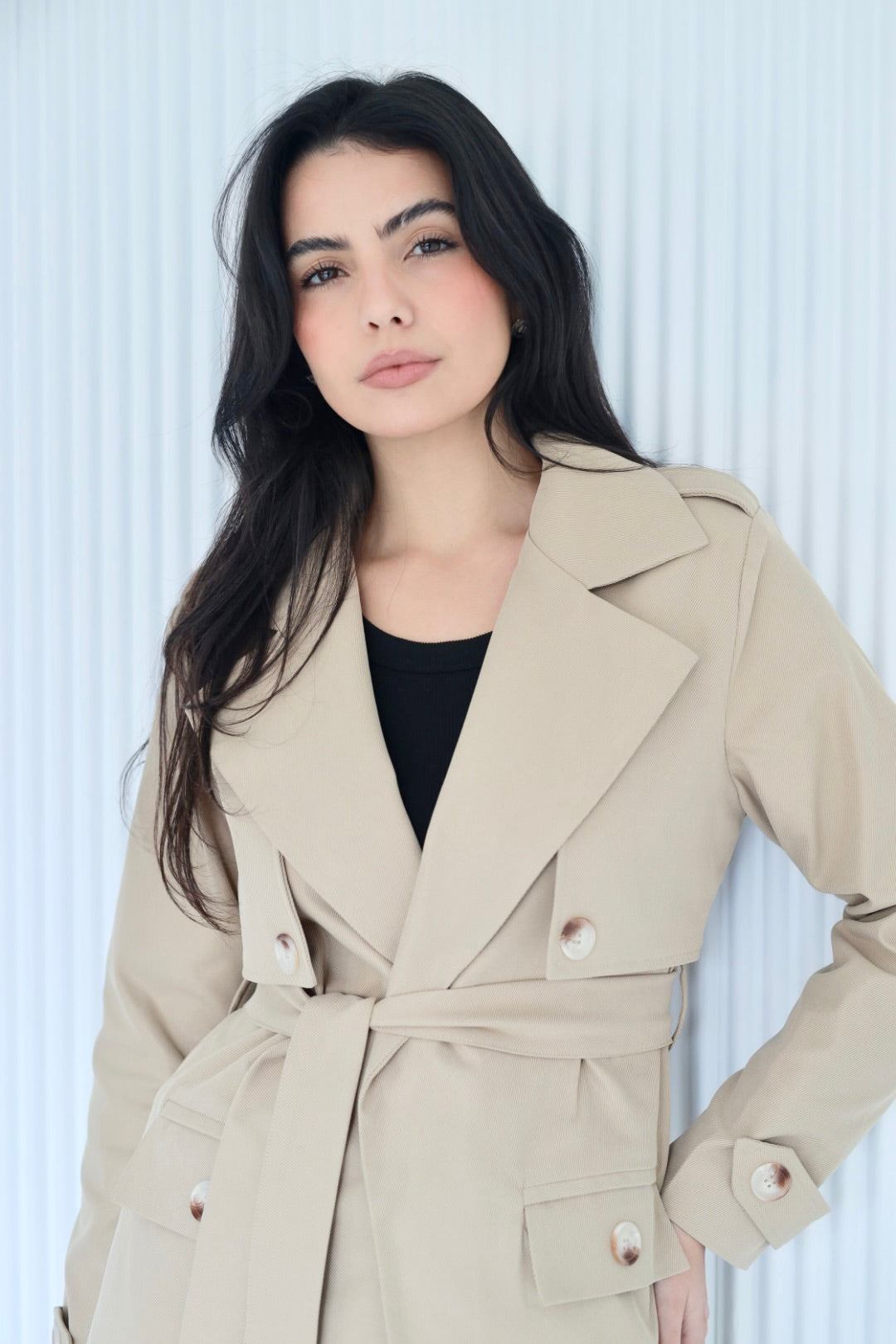 Trench coat in beige