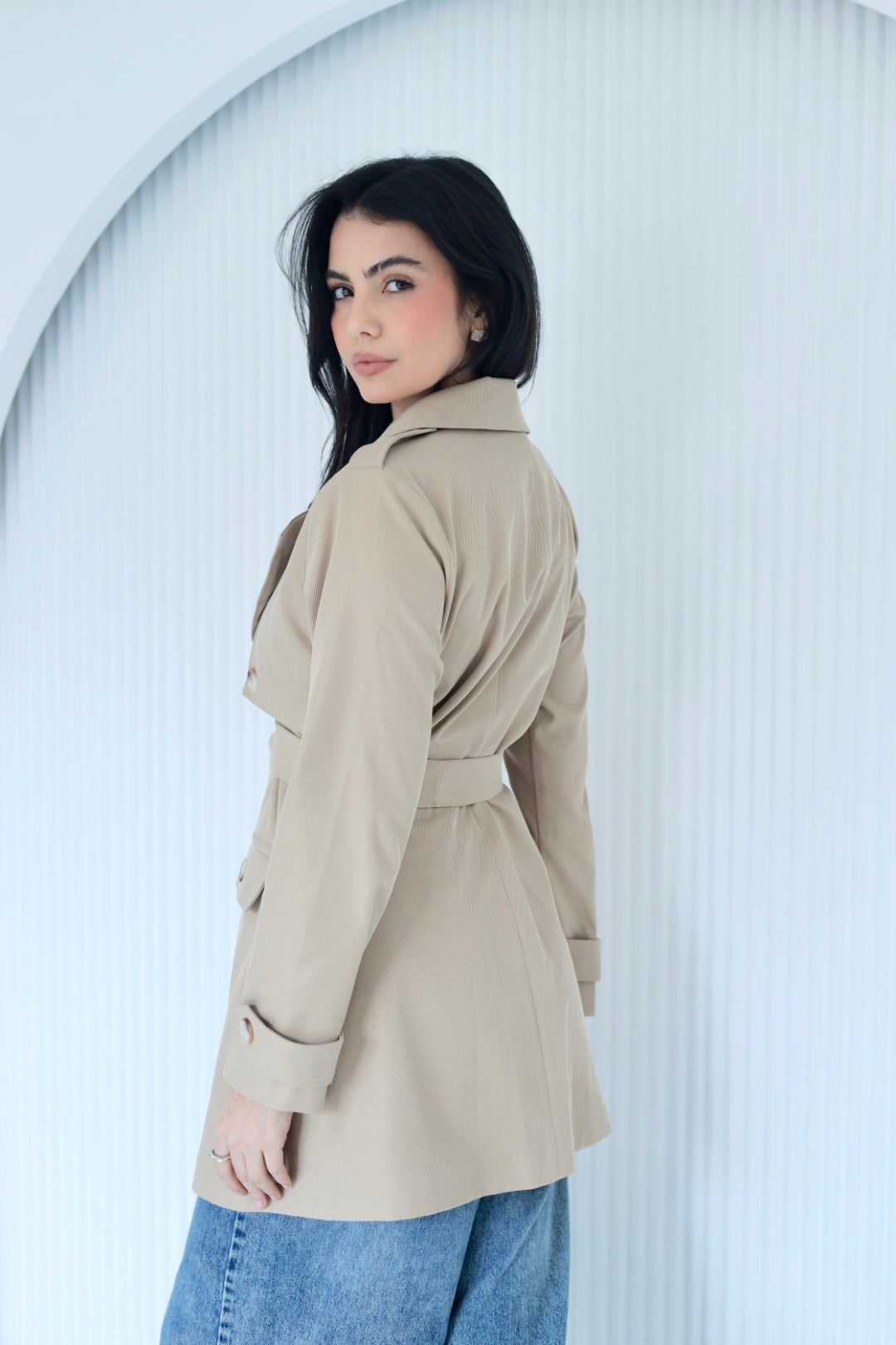 Trench coat in beige