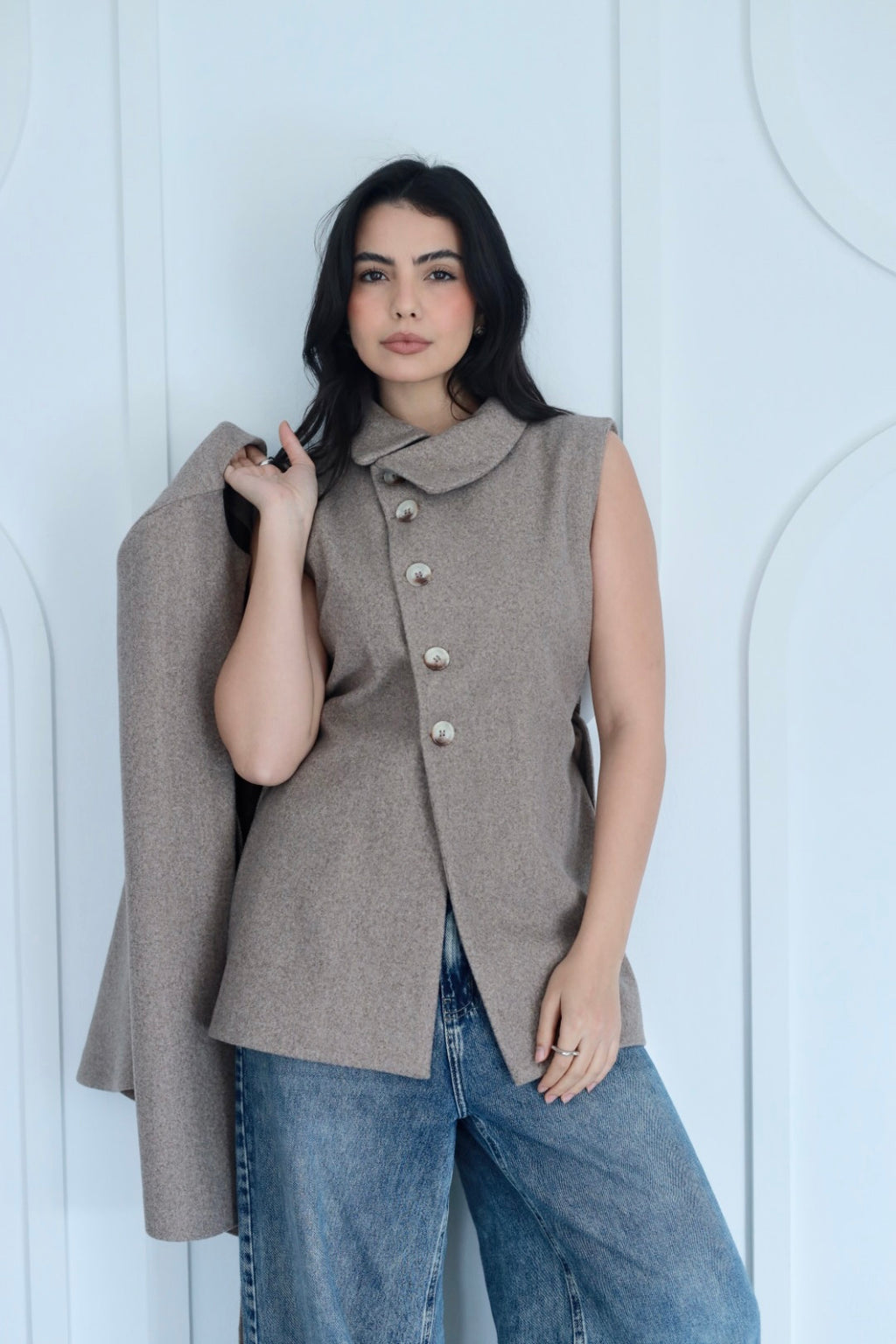 Urban cap jacket in coffee